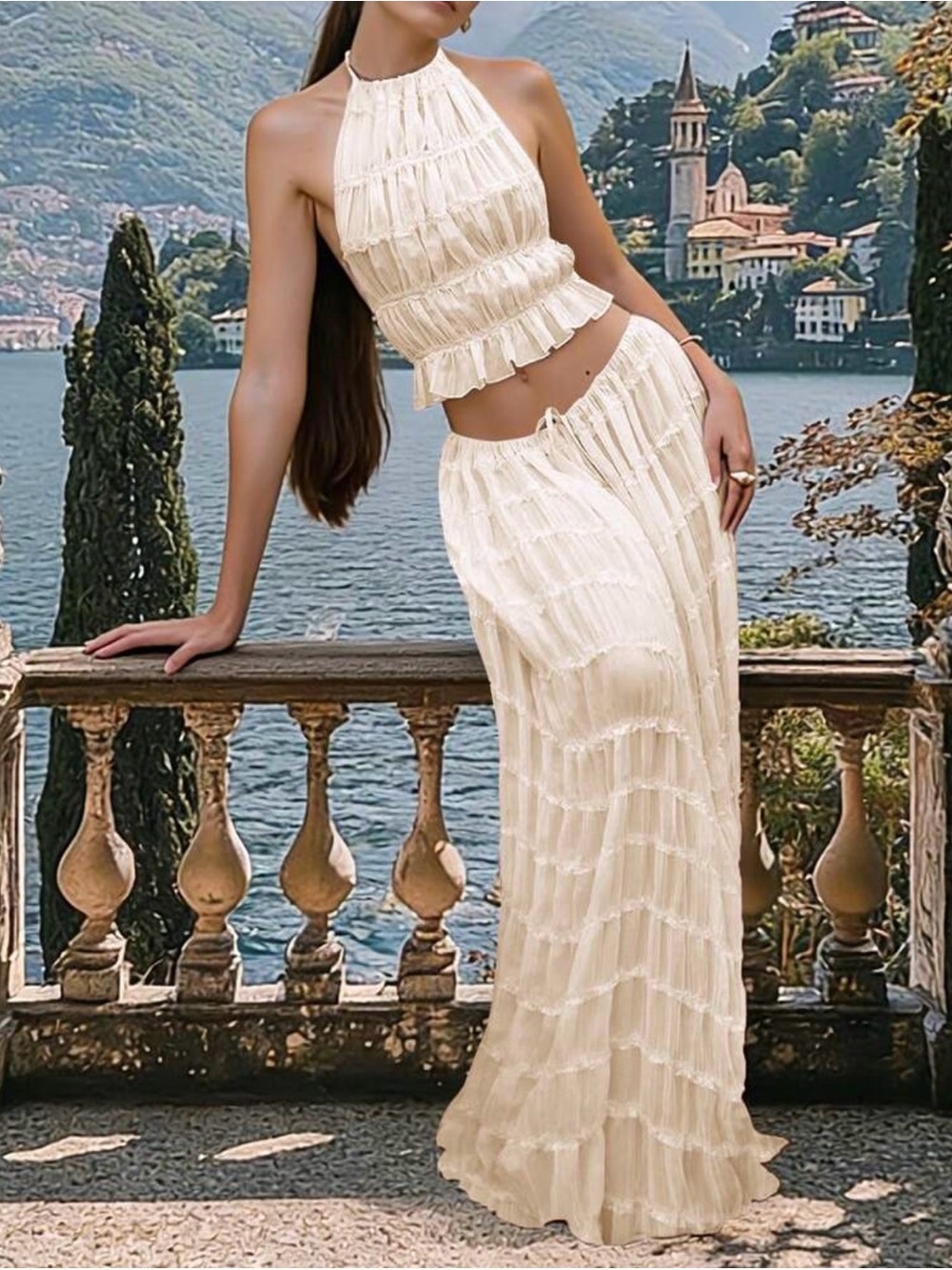 Cream two piece set
